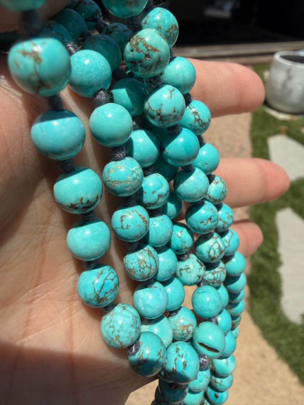 Natural Turquoise En...cklace for Her 47.5" - Picture 9 of 9